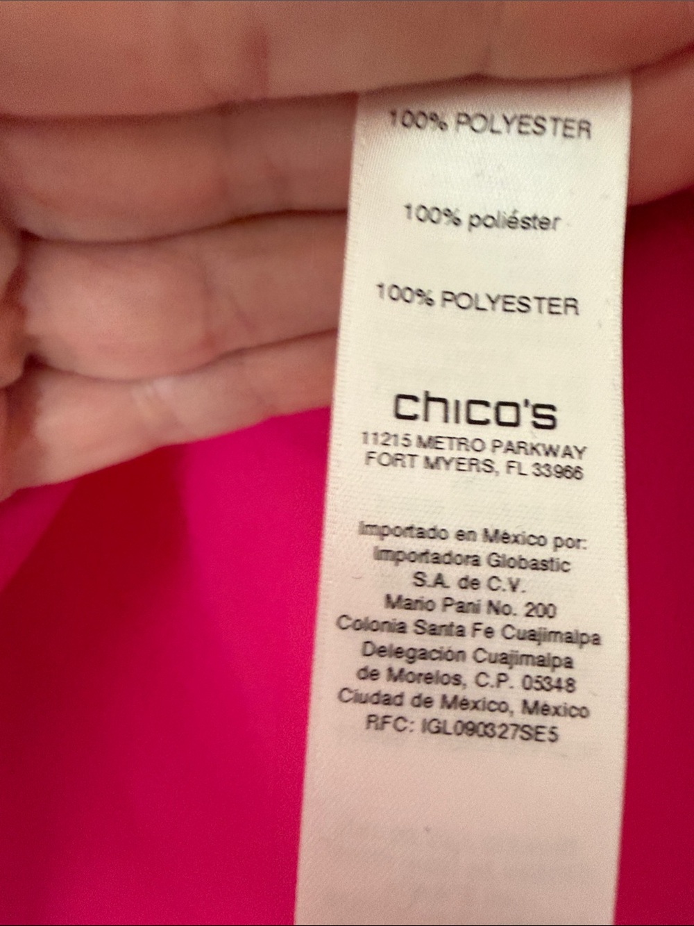Chico's Hot Pink Ruffle Sleeve Blouse - Picture 5 of 9